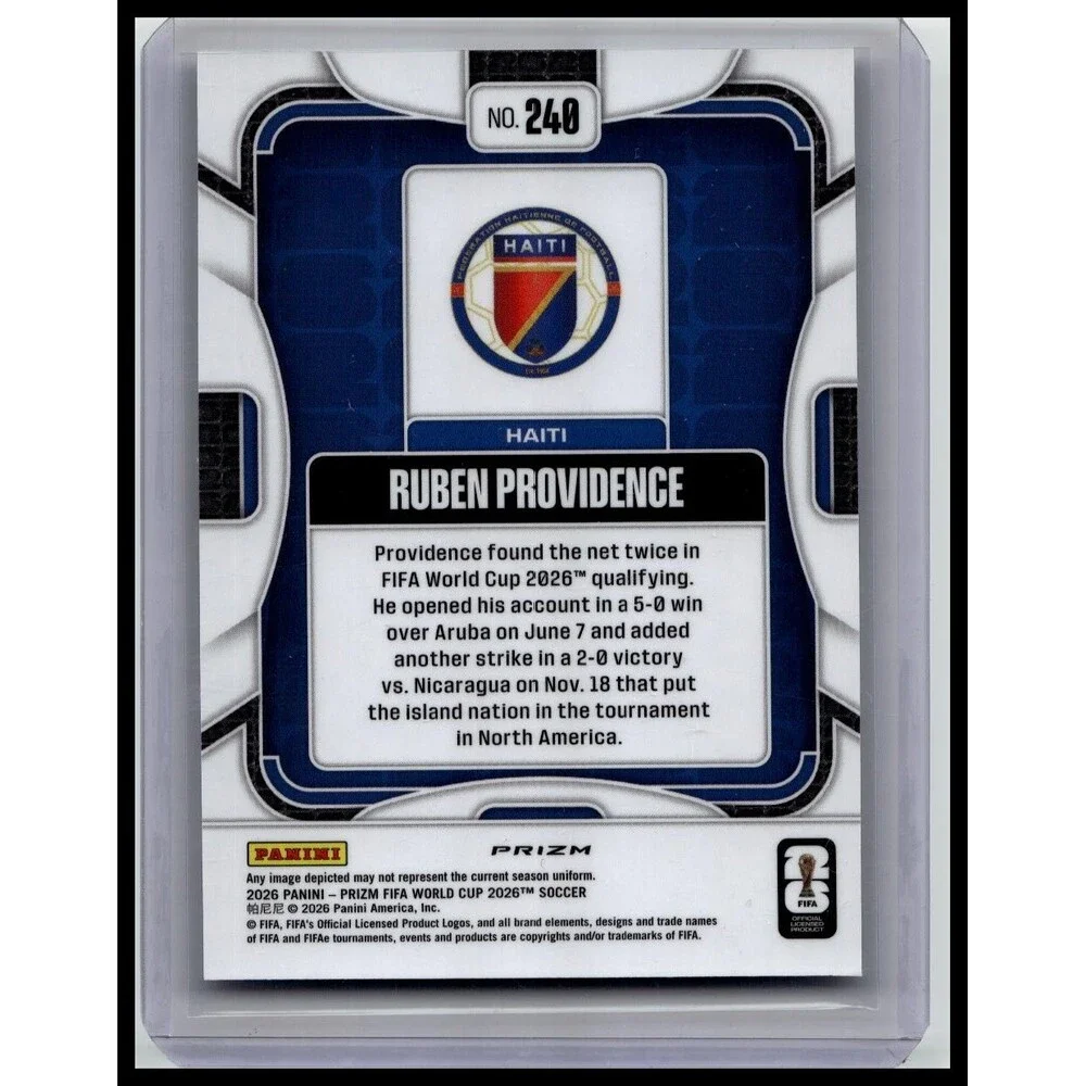 2026 Panini Prizm FIFA World Cup Ruben Providence #240 Haiti Silver Prizms